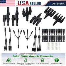 Solar Panel Y / T Branch Cable Connection Waterproof Adapter Connector Extension