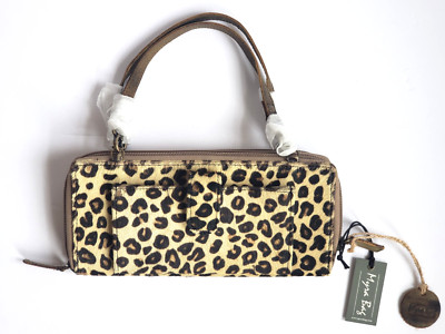 Myra Bag Leopard Leather Hairon Urban Quest S-3898 Wallet Handbag Purse New