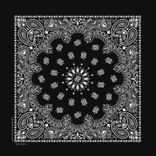 Carolina Creative Bandanna (Black) Paisley Print 35" x 35" Hav-A-Hank x-Large