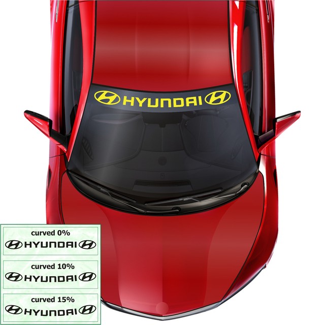 Hyundai Windshield Banner 2 Front Car Decals Stickers Vinyl Emblem