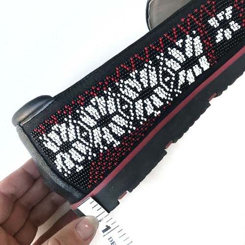 Donald Pliner 8.5 Pesach Beaded Dia de Los Muertos Skull Holiday Loafers Black - Picture 11 of 11