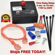 Time Delay Relay 110V 230V, 2 sec. to 10 min. Hardware & Tips SHIPS FREE TODAY!