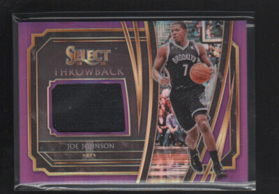 JOE JOHNSON 2019-20 PANINI SELECT THROWBACK MATERIALS JERSEY PURPLE #TM-JJN/99