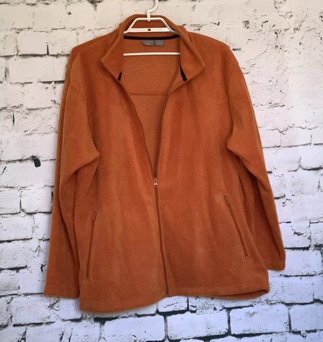 Warm Orange Fleece PROSPIRIT Athletic gear Size XL Mens Adult Jacket Preowned. - Picture 2 of 4