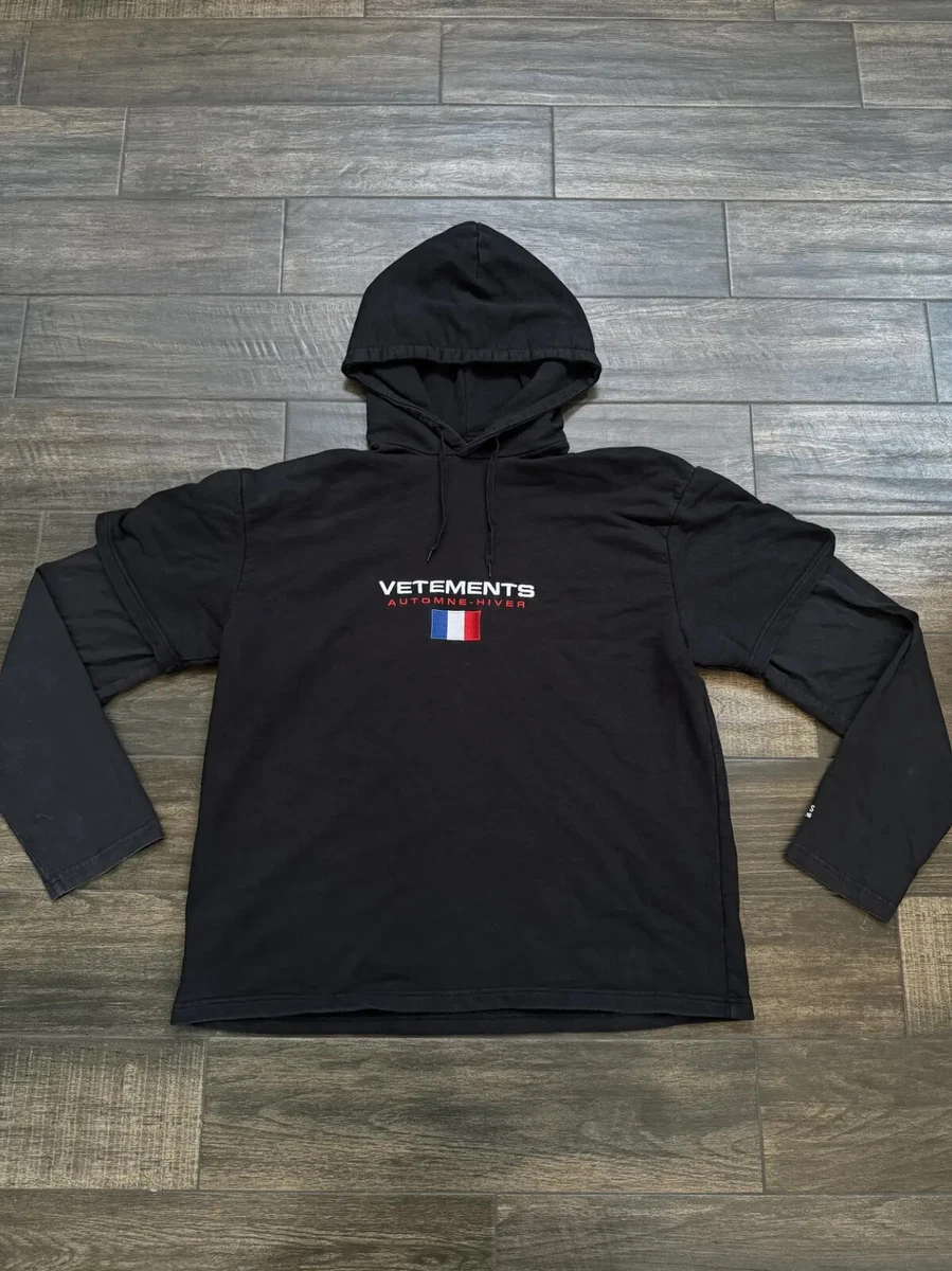 VETEMENTS Black Regular Size Hoodies & Sweatshirts for Men for