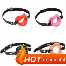 Slaver Headgear Spandex Lycra Head Hood Mask Mouth Gags Roleplay Open Mouth Eyes