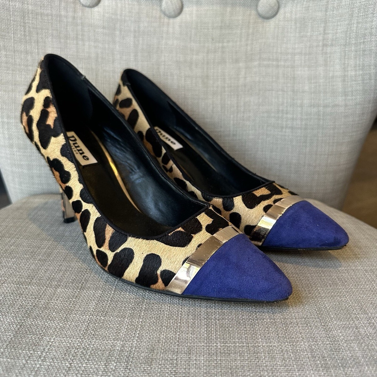 Dune London Bellini Heels Womens 39 Cheetah Leopard Print Sexy