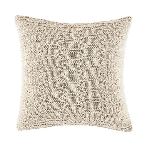 2x Kas Australia Roche Filled Cushion/Pillow Home Decor Square 50x50cm Natural - Picture 2 of 5