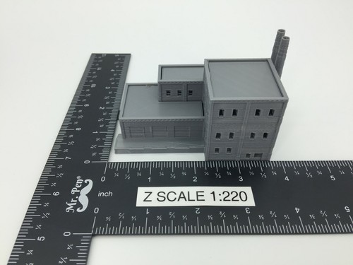 FÁBRICA MULTINIVEL con BASE DE CARGA y PILAS DOBLES - Escala Z 1:220 - Modelo 3D - Imagen 7 de 12