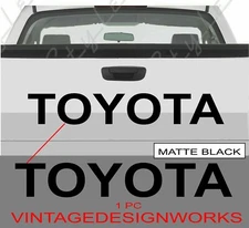 TOYOTA TAILGATE MATTE BLACK 31" Lettering Vinyl Decal Sticker Logo Graphic