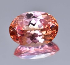 Natural Imperial Topaz 15.45 Ct Oval Certified Flawless Loose Gemstone