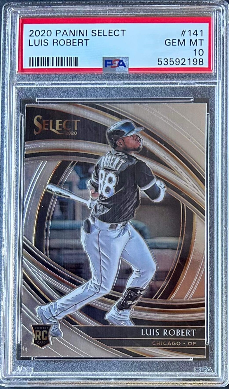 2020 Panini Select #141 Luis Robert Rookie Card (RC) PSA 10 (GEM MINT) White Sox