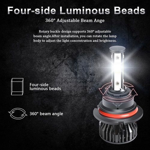 6000K para Dodge Ram 1500 2500 3500 2002-2005 Combo 4 lados LED faros antiniebla - Imagen 7 de 9