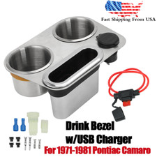 1973-1981 For Pontiac Firebirdtacamarocenter Console Drink Bezel Wusb Cup 1973-1981 For Pontiac Firebirdtacamarocenter Console Drink Bezel Wusb Cup