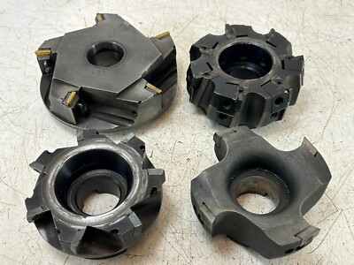 Planfräser 4 x komplett sortiert, 1-1/4'' Bohrung.  85 mm - 125 mm, Var Rechen & Winkel