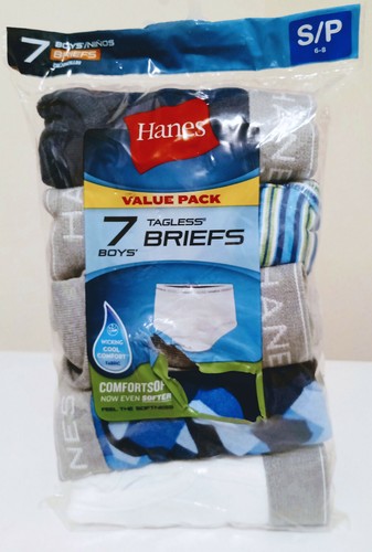 Hanes Boys Briefs S 6-8 ComfortSoft 7 Pack Underwear - Picture 4 of 4