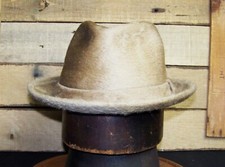 Vintage Borsalino Fedora 5 1/2 tan French U.S. 7