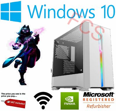 ULTRASCHNELLER i3 i5 i7 Desktop Gaming Computer PC 2TB 16GB RAM GTX 1660 Windows 10