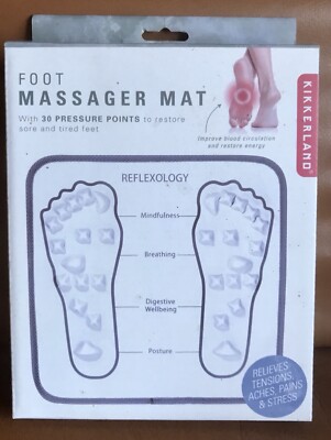 Kikkerland Fuß-Massage-Matte mit 30 festen Presspunken, unbenutzt im Orig.Karton