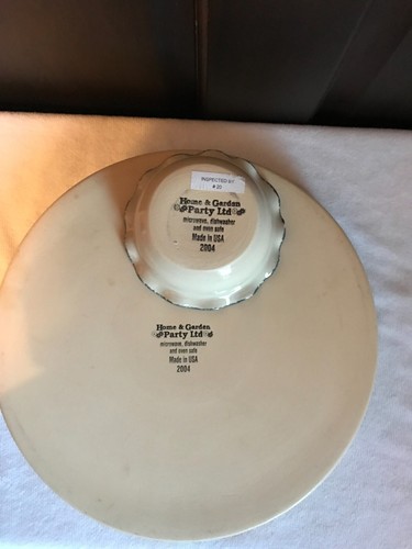 HOME & GARDEN APPLE STONEWARE SERVING TRAY & BOWL - Picture 3 of 6
