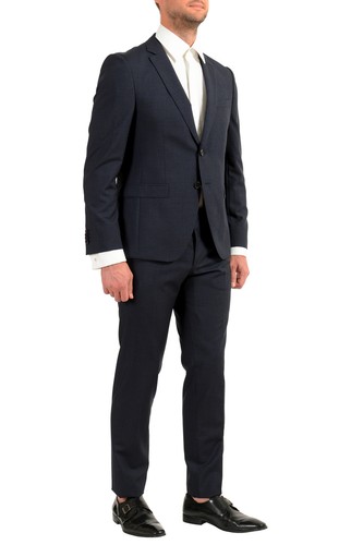 Hugo Boss Herren ""Reymond/Wenten"" extra schmale Passform 100 % Wolle Zwei-Knopf-Anzug - Bild 2 von 12