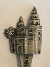 Vintage Souvenir Spoon US Collectible Pewter Hearst Castle San Simeon California