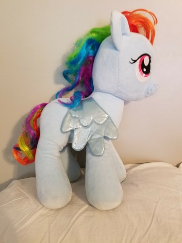 Build A Bear Workshop My Little Pony Rainbow Dash Plush Pony Blue 15" W/CAPE - Picture 7 of 7