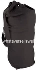 HUGE HEAVY DUTY COTTON CANVAS ARMY KIT BAG for work tool holdall  black