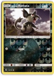 Alolan Rattata 76/149 Reverse Holo Common SM Base Set