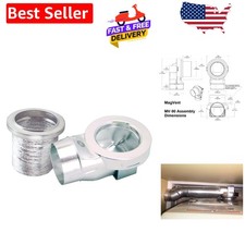 Universal Magnetic Dryer Vent Coupling - 12" Hose for Versatile Installations