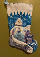 NEW Handmade 18" Bucilla 2020 Winter Magic Felt Stocking