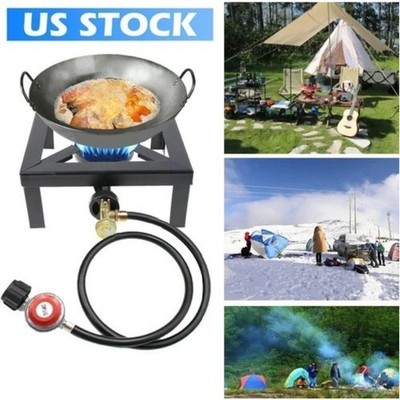 High Output Propane Outdoor Burner Single Stove Heavy Duty Camping Cooking Gas