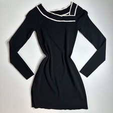 Vintage INC International Concepts Black Asymmetrical Bandage Bodycon Dress XS