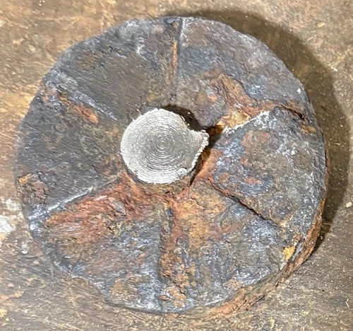 Confederate Brooke shell base from Suplhur Creek Trestle, TN