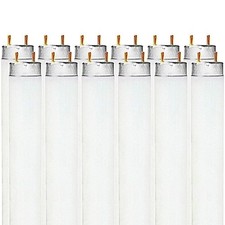 Luxrite F32T8/835 32W 48 Inch T8 Fluorescent Tube Light 3500K 2800lm G13 12-Pack