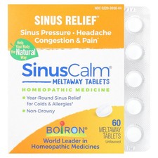SinusCalm , Sinus Relief, Unflavored, 60 Melt...