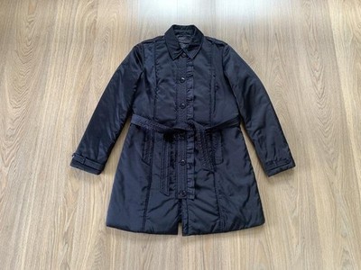 Women Trussardi Trench Coat Navy Polyamide 44