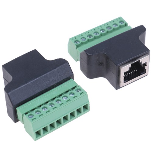 RJ45 to screw terminal adaptor rj45 female to 8 pin connector for CCTV DVR * - Picture 3 of 8