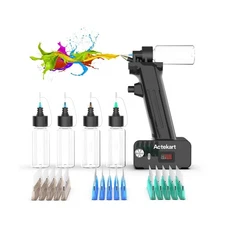 No-Clean Airbrush Kit with Disposable Nozzle (50pcs x 0.2mm & 100pcs x 0.3mm ...