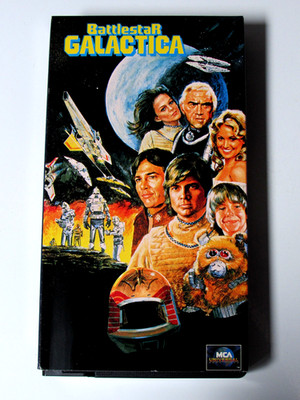 Battlestar Galactica (VHS 1980, 1990 Release) Sci-Fi Movie MCA Video Tape FREE