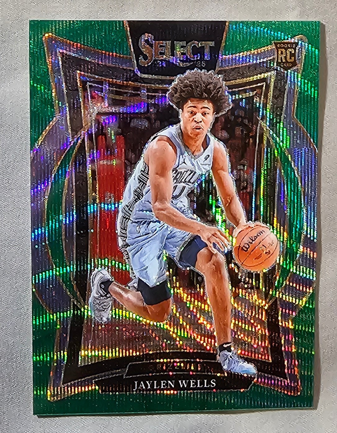 2024-25 Panini Select Jaylen Wells Green Wave /50 RC  Grizzlies #79