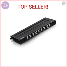 TRENDnet 8-Port Cat6A Shielded Patch Panel, Wall Mount Ready, 10G Ready, Cat5e,C