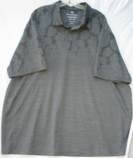 Tommy Bahama short sleeve grey polyester Island Zone polo shirt men's size XL