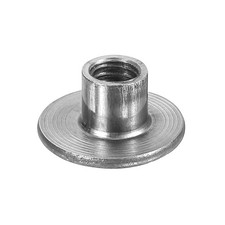 M6 T-nuts, 12pcs Carbon Steel Tee Nut Round Base Weld Nut 8mm Height, Dark Gray