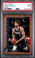 2025 TOPPS GOLD #172 DERECK LIVELY II 1828/2025 PSA 9