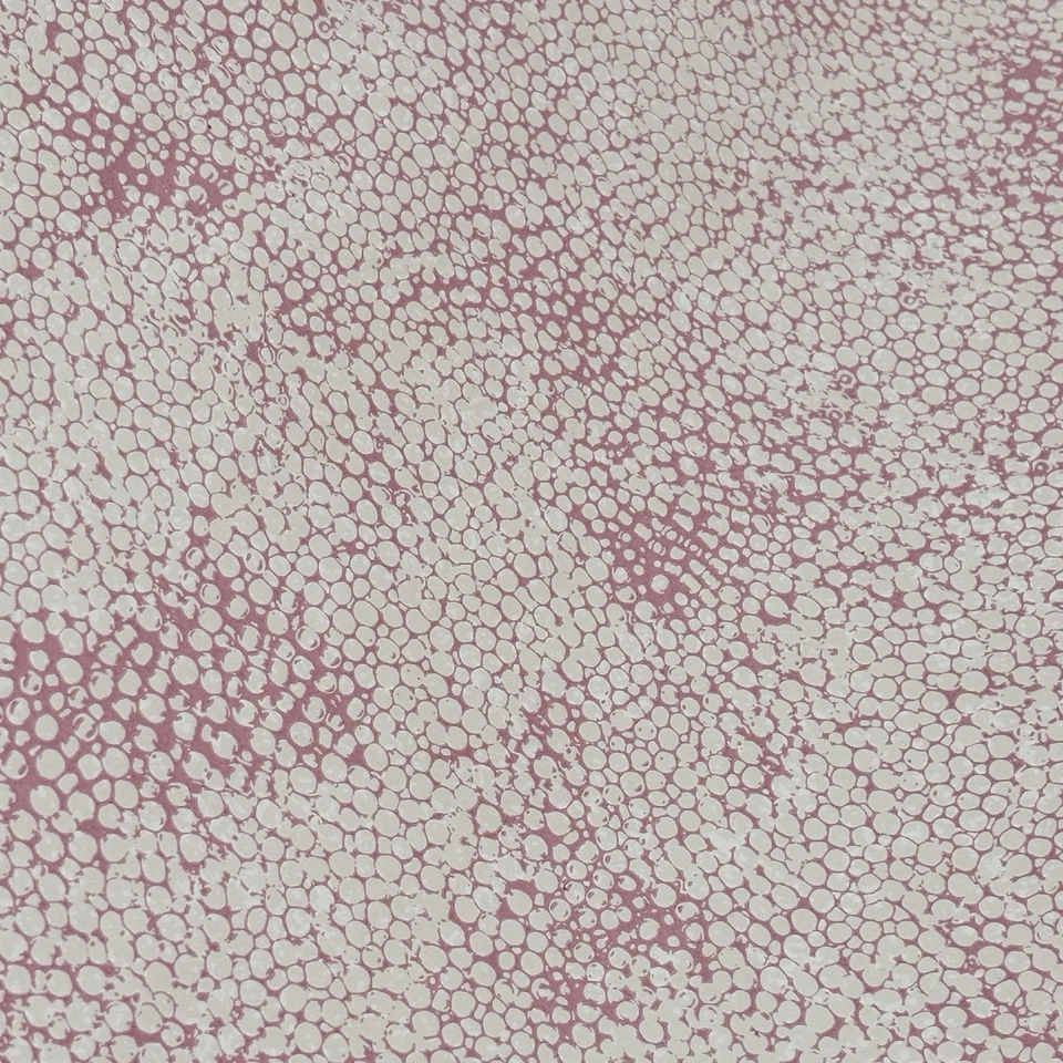 Osborne & Little Wallpaper Salmon Color W Cream Dots 4 Rolls 20.5”x11yd & 1 Open - Image 3 of 4