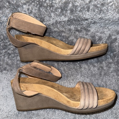 Lucky Brand Women’s Brown Kellio Women’s Wedge Sandal Great Condition Size 7 - Picture 2 of 11