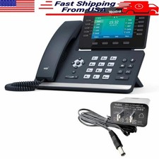 Yealink T54W VoIP Phone Bluetooth Wi-Fi Gigabit Ethernet USB Power Supply Black
