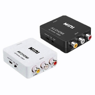 AV zu HDMI Adapter Full HD 1080P 4k Video Audio TV 3 RCA CVBS HDMI