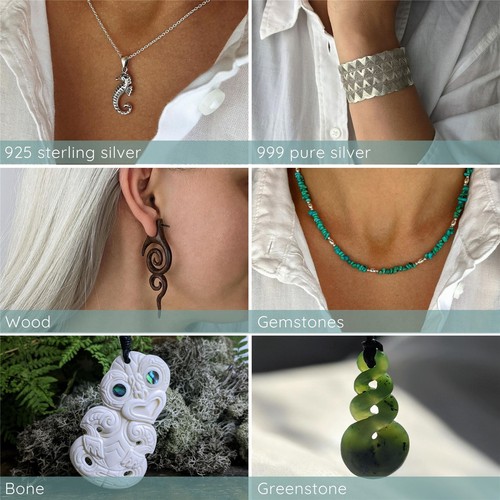 81stgeneration Collana Ciondolo Bianco Scolpito a Mano Koru Maori Lama Toki Osso - Foto 4 di 4